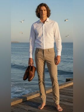 Mens 36X32 skinny stretch guess khakis
